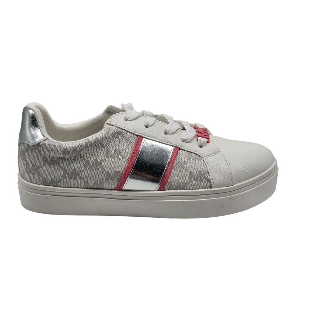 Michael Kors‎ Poppy Embellished Logo Stripe  Womens Sneakers Shoes Size 5